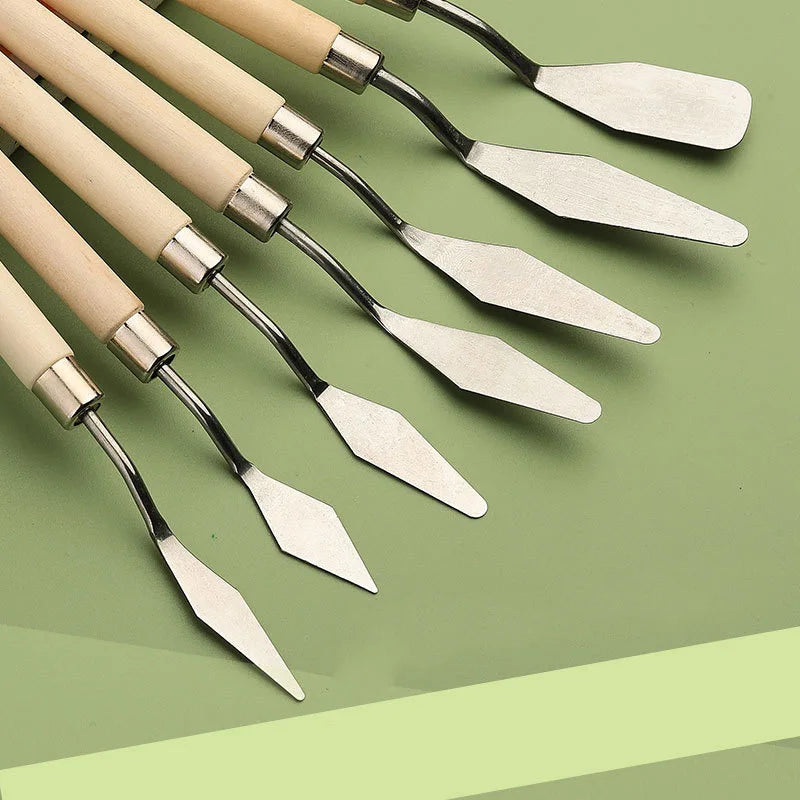 Art Supplies 7Pcs/Set Stainless Steel Oil Painting Knives Artist Crafts Spatula Palette Oil Painting Mixing Knife Scraper    Home Decor Supply | Online Retail | ShoreShopper.com