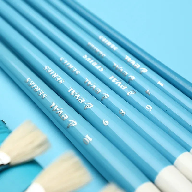 18 pcs/set Art supplies gouache oil painting dedicated acrylic painting brush Blue long birch rod Mixed hair paint brush    Home Decor Supply | Online Retail | ShoreShopper.com