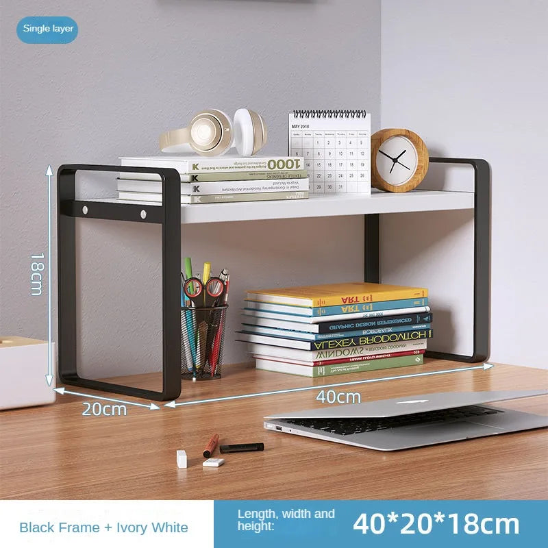 Shelf Desktop Storage  Bookshelf Student Desk Shelves Racks Office Computer Desk Tiered Cabinet Home Storage Holders Organizer    Home Decor Supply | Online Retail | ShoreShopper.com