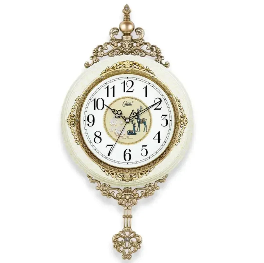 Retro European Style Wall Clock Watch Living Room Mute Pendulum Clock Elegant Taste Family Gift Art Decoration    Home Decor Supply | Online Retail | ShoreShopper.com