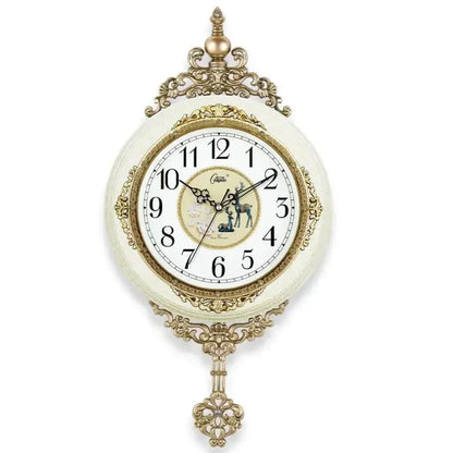Retro European Style Wall Clock Watch Living Room Mute Pendulum Clock Elegant Taste Family Gift Art Decoration    Home Decor Supply | Online Retail | ShoreShopper.com
