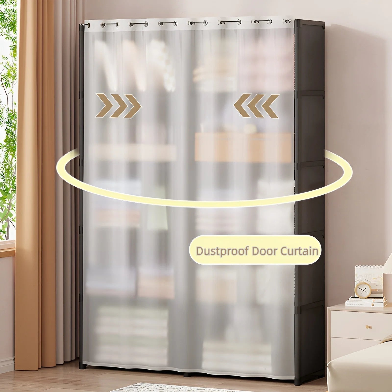 6 Layers Simple Wardrobe Portable Clothes Toys Organizer Dustproof Double Row High Capacity Partition Bookshelf Bedroom Cabinet    Home Decor Supply | Online Retail | ShoreShopper.com