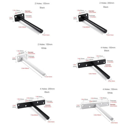 T Shape Concealed Shelf Brackets Floating  Wall Shelf Supports Screw Mounting Plate Multi sizes Metal Brackets    Home Decor Supply | Online Retail | ShoreShopper.com