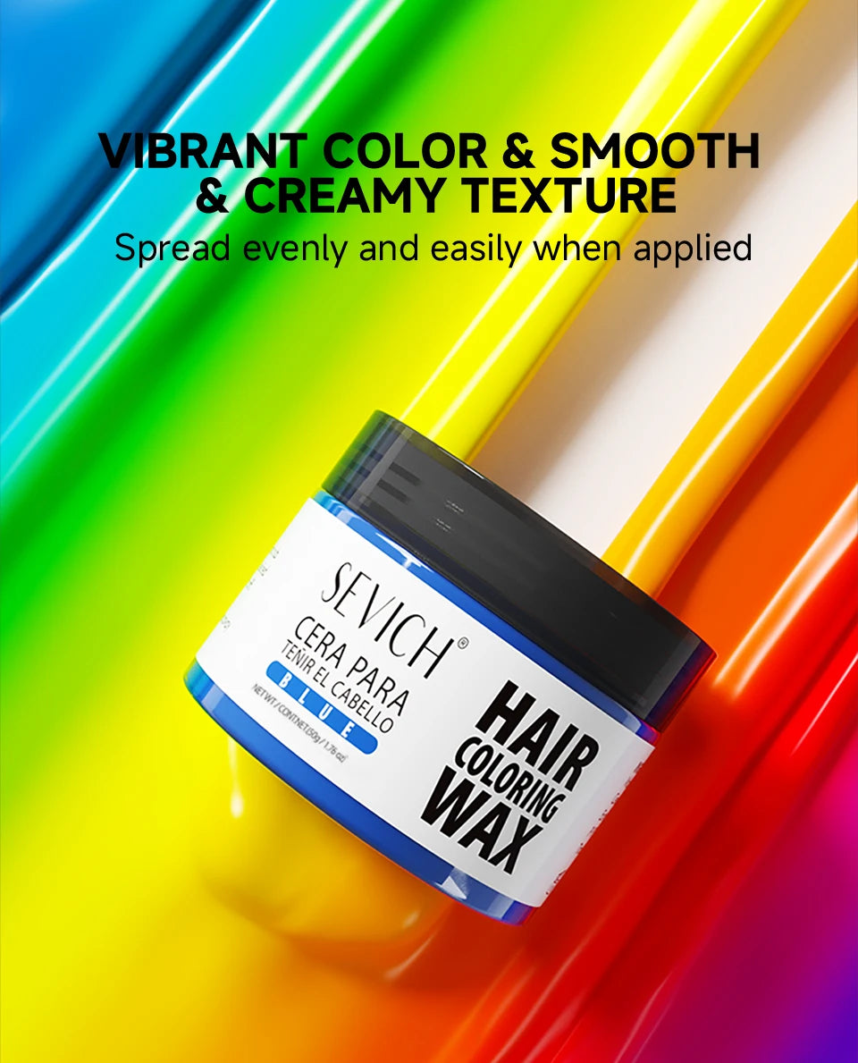 SEVICH Hair Colour Wax Temporary DIY Hair Coloring Wax One-Time Long Lasting Hair Dye Mud Cream Christmas Hair Styling Products - ShoreCo.Shop