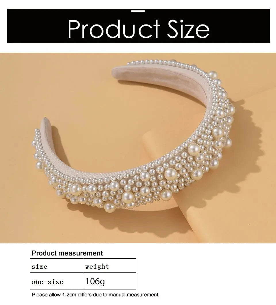 Headband For Women Wedding Bridal Hair Accessories Handmade Wide Hair Hoop Girls Headwear Wedding 2023 Jewelry White Pearl    Your Coastal Marketplace | Shoreshopper.com