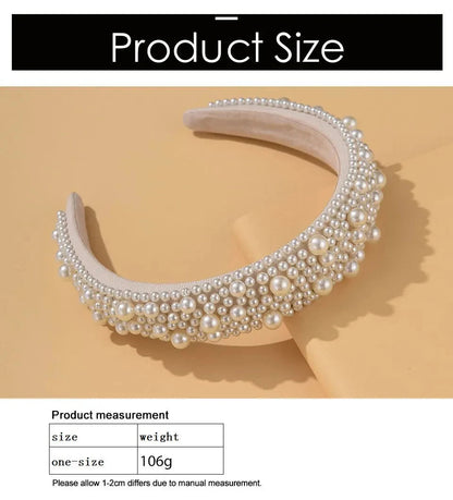 Headband For Women Wedding Bridal Hair Accessories Handmade Wide Hair Hoop Girls Headwear Wedding 2023 Jewelry White Pearl    Your Coastal Marketplace | Shoreshopper.com