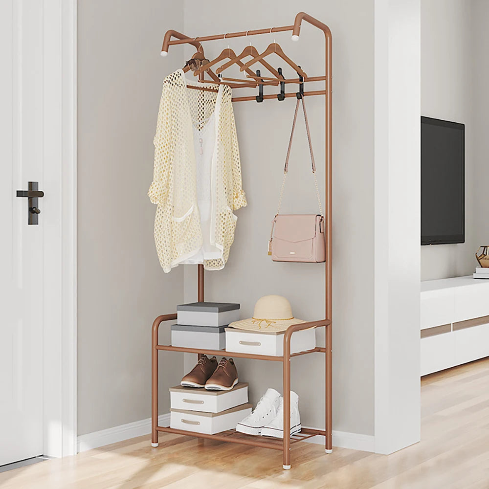 Independent Hanger Brown Metal Shoe Hanger 4 Hooks Clothes Rack Clothes Hangers Coat Hanger Stand Wardrobe Stand    Home Decor Supply | Online Retail | ShoreShopper.com