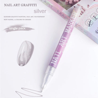 Nail Art Graffiti Pen Nail Acrylic Paint Pen Waterproof Painting Lines Pencil DIY Drawing Abstract Design Nail Accessories    Home Decor Supply | Online Retail | ShoreShopper.com