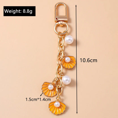 Fashion Summer Beach Shell Pearl Starfish Keychain for Women Men Car Key Handbag Purse Hanging Key Chains DIY Accessories    Your Coastal Marketplace | Shoreshopper.com