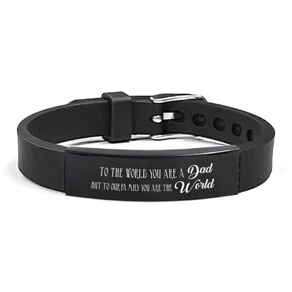 Father's Day Gifts Inspirational Quote Bracelets Stainless Steel Wristband Family Bracelets Adjustable Bracelet for Father    Your Coastal Marketplace | Shoreshopper.com