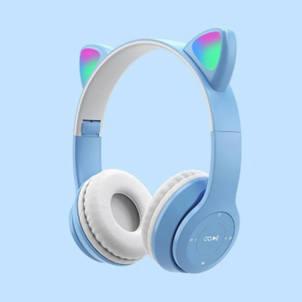 Wireless Headphones Cat Ear Gaming Headset Glow Light Bluetooth-Compatible Helmets Cute Over-Ear Headsets for Kids and Adult    Home Decor Supply | Online Retail | ShoreShopper.com