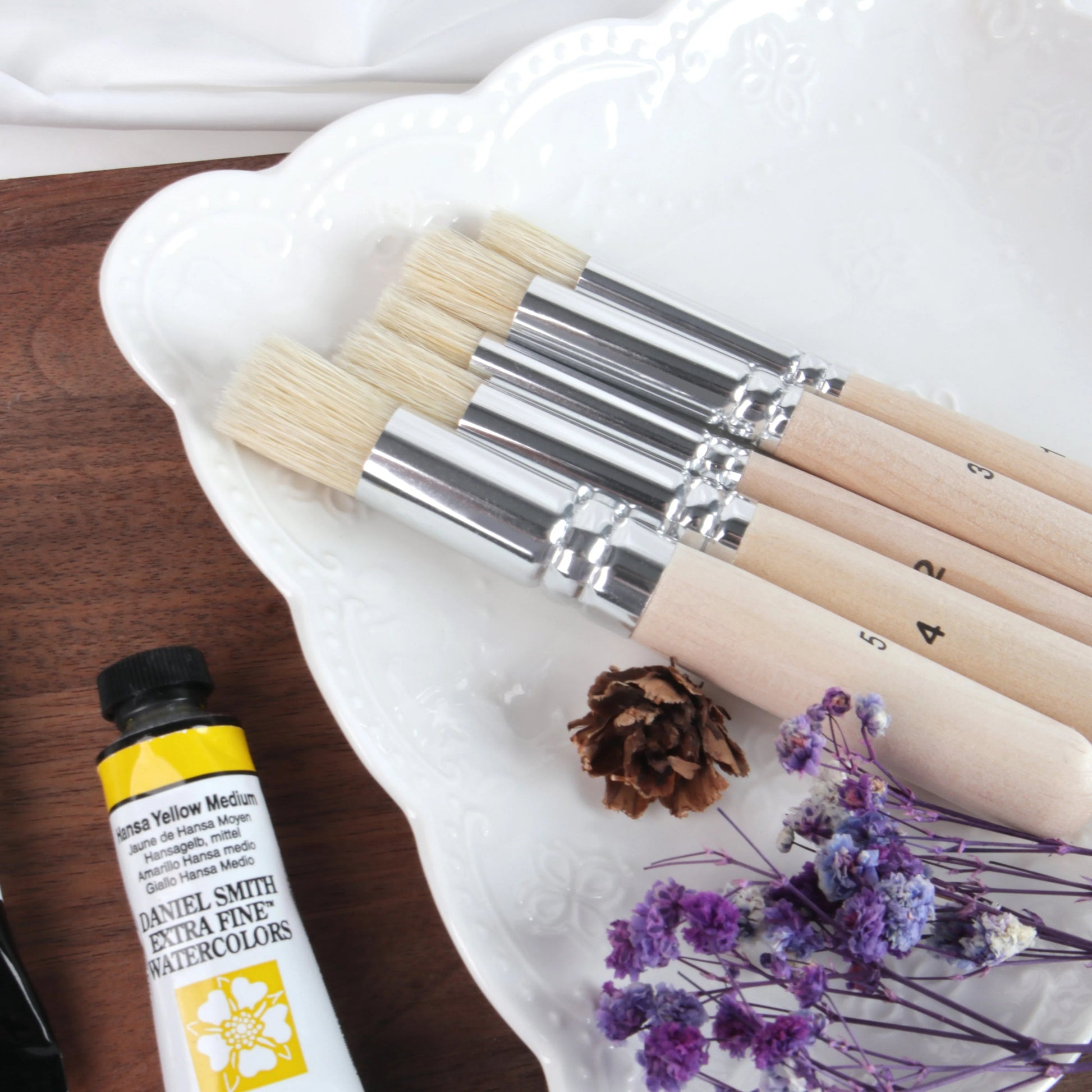 SeamiArt 5Pcs Bristle Paint Brushes Round Head Gouache Watercolor Oil Acrylic Painting Tools Brush Tip Pen for Art Supplies    Home Decor Supply | Online Retail | ShoreShopper.com