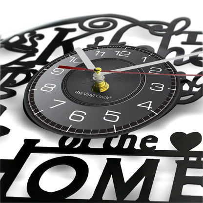 The Kitchen The Heart Of The Home Inspired Vinyl Record Clock Modern Design Vinyl Wall Watch Kitchen Decor Noiseless Timepieces    Home Decor Supply | Online Retail | ShoreShopper.com