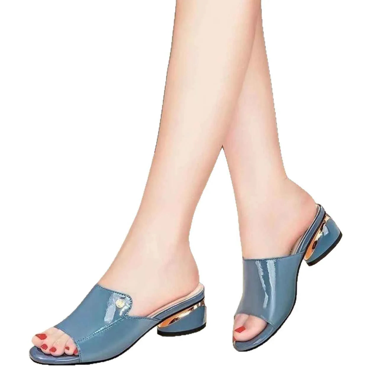 Women's Shoes Fashion Red Sexy Womens Slippers 2026 Soft Leather Ladies Comfortable Sandals Suitable for Girls Pantuflas Mujer