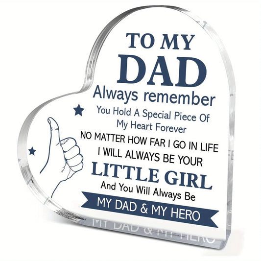 2D Flat Dad Gifts from Daughter, Thank You Gifts for Dads Fathers Day Birthday Christmas, Unique Father Gift Ideas