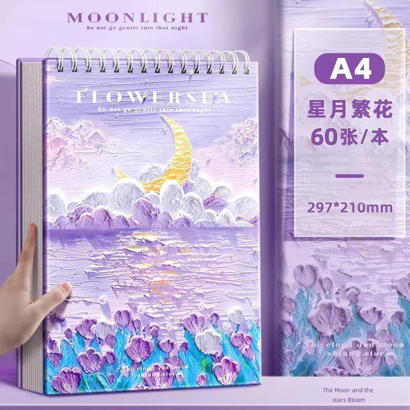 A4 Professional Sketchbook: Ultra-Thick Paper, 16K Painting Diary Notebook, Essential Art School Supplies, Ideal for Pencil Sket    Home Decor Supply | Online Retail | ShoreShopper.com