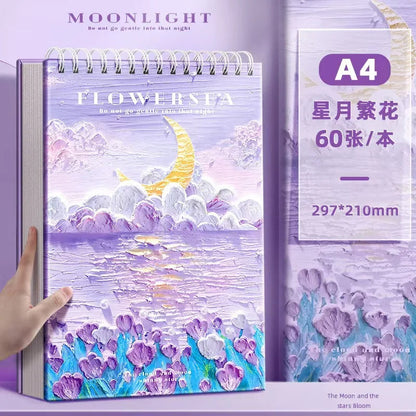 A4 Professional Sketchbook: Ultra-Thick Paper, 16K Painting Diary Notebook, Essential Art School Supplies, Ideal for Pencil Sket    Home Decor Supply | Online Retail | ShoreShopper.com