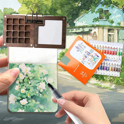 8/15 Colors Portable Travel Gouache Palette Set Mini Walnut Paint Box Artist Gouache Paint Palette Sketchbook Art Supplies    Home Decor Supply | Online Retail | ShoreShopper.com