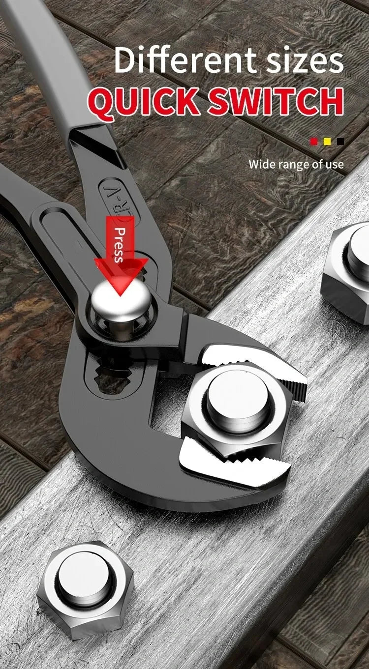 Water Pump Pliers Quick-Release Plumbing Pliers Pipe Wrench Adjustable Water Pipe Clamp Pliers Household Hand Tools Multi-functi    Home Decor Supply | Online Retail | ShoreShopper.com