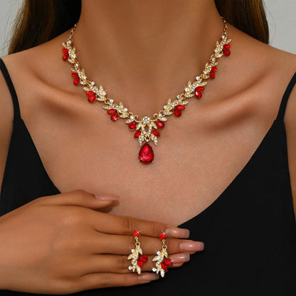 2025 Fashion Jewelry Set for Bridal Necklace Earrings Set Women Crystal Engagement Wedding Banquet Dress Accessories    Home Decor Supply | Online Retail | ShoreShopper.com