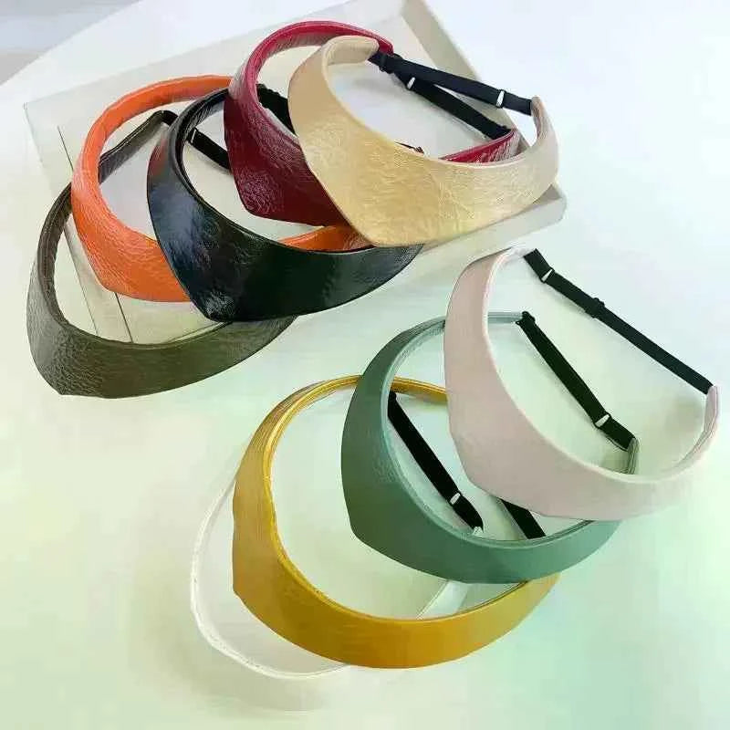 Fashion Adjustable Women Headband Leather Anti Slip Headband European And American Crown Hairband Ladies Headwear
