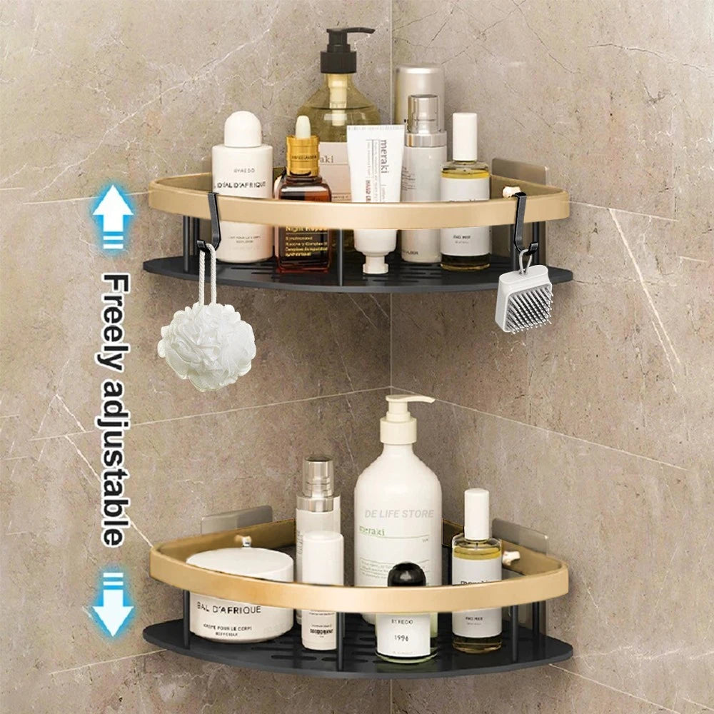 Bathroom Shelves Wall Mounted Non perforated Bathroom Shelf Shower  Storage Shelf  Kitchen Organizer  Bathroom Corner Shelf    Home Decor Supply | Online Retail | ShoreShopper.com