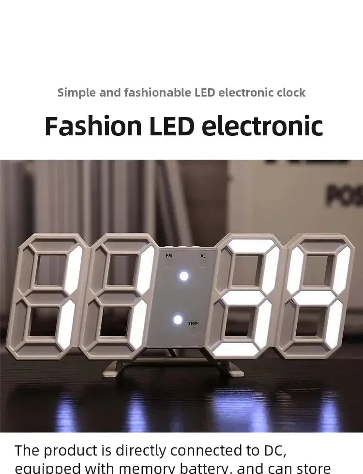 Multifunctional USB Ported LED 3D Digit Style Digital Clock    Home Decor Supply | Online Retail | ShoreShopper.com