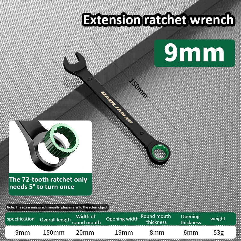 Dual-Purpose Wrench Fast Plum Blossom Ratchet Wrench Industrial Grade 72 Tooth Labor-Saving, Fast and Durable Dual-use Wrench    Home Decor Supply | Online Retail | ShoreShopper.com