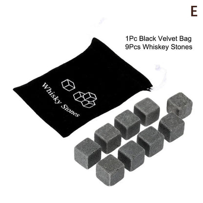 Father'S Day Gift For Men Whiskey Stones Set 8 Pcs Granite Ice Cubes+ 2 Pcs Cups For Whisky In Wooden Bottle Box Present For Dad    Your Coastal Marketplace | Shoreshopper.com