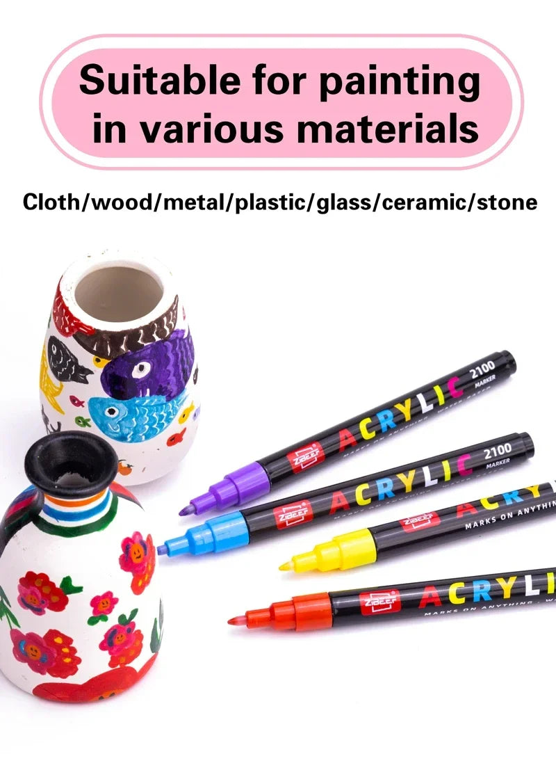 36-240 Acrylic Paint Markers, Waterproof & High Saturation for Wood,Metal,Plastic,Fabric,Glass,Ceramic Painting DIY Art Supplies    Home Decor Supply | Online Retail | ShoreShopper.com