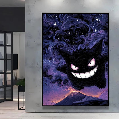 Van Gogh Style Pokemon Pikachu Wall Decoration Multiple Characters Are Available Creating A Unique Artistic Space for Your Home    Home Decor Supply | Online Retail | ShoreShopper.com