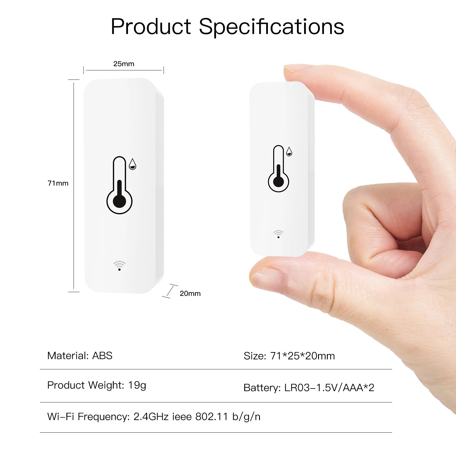 MOES Tuya Smart WiFi Temperature Humidity Sensor Hygrometer Thermometer Detector Smart Scene Linkage with Alexa Google Home    Home Decor Supply | Online Retail | ShoreShopper.com