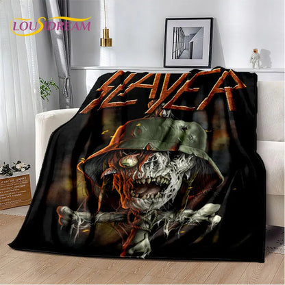Slayer Heavy Metal Band Soft Plush Blanket,Flannel Blanket Throw Blanket for Living Room Bedroom Bed Sofa Picnic Cover Warm Kids    Your Coastal Marketplace | Shoreshopper.com