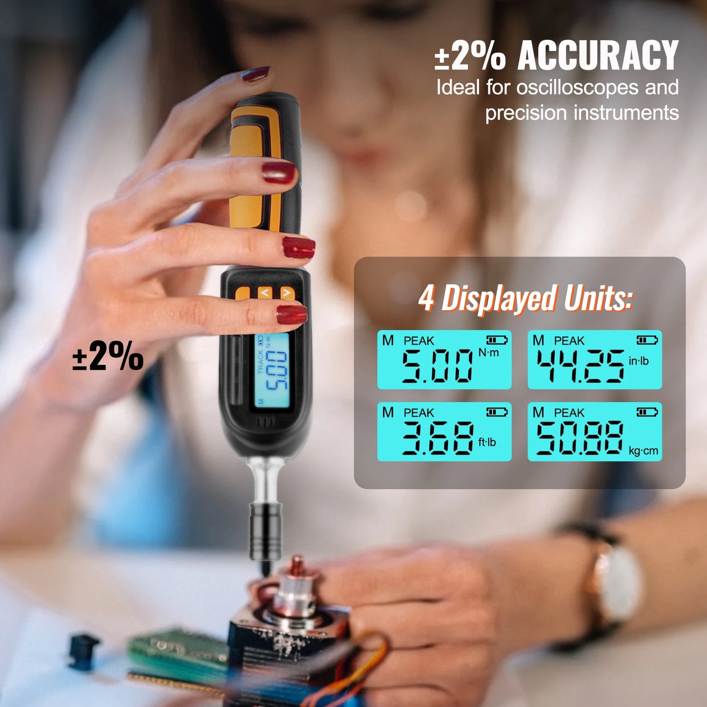 SucceBuy 1/4" Digital Torque Screwdriver Drive Screwdriver Torque Wrench with Bits& Case Electrician Torque Screwdriver with LCD - ShoreCo.Shop