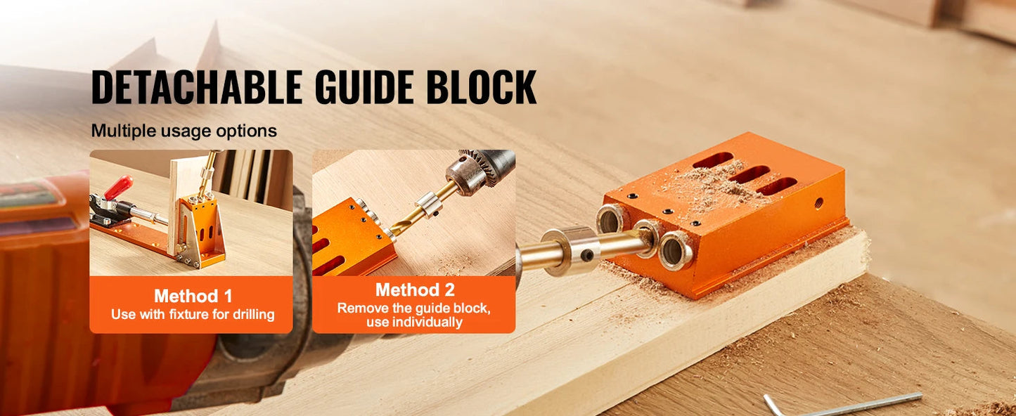 SucceBuy 30 Pcs Pocket Hole Jig Kit Adjustable & Easy to Use Pocket Hole Jig System with Step Drills Wrenches Drill Stop Rings    Home Decor Supply | Online Retail | ShoreShopper.com