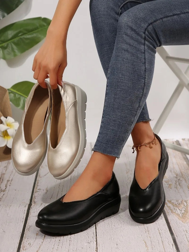 2025 New Women Fashion Wedge Heel Pumps Spring Summer Lightweight Platform Woman Soft Sole Comfort Casual Shoes Женская Обувь    Your Coastal Marketplace | Shoreshopper.com