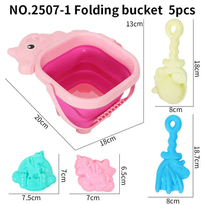 Beach Toys for Kids Sand Toys Set for Toddlers Sandbox Toys with Collapsible Bucket Shovel Rake Set Sand Molds Summer Outdoor    Your Coastal Marketplace | Shoreshopper.com