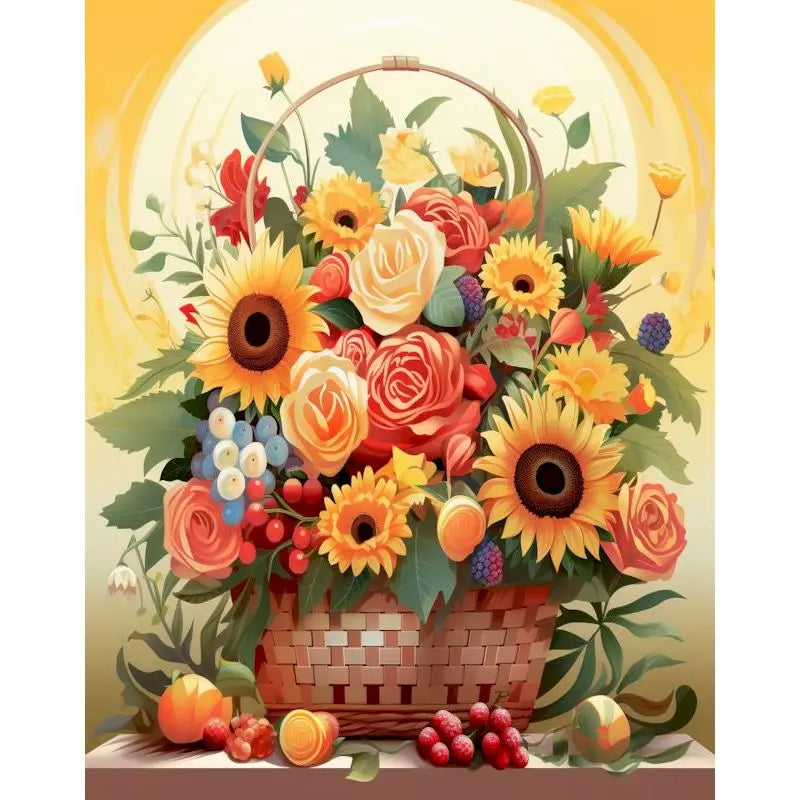 GATYZTORY Paint By Number yellow Flower Landscape Oil Painting On Canvas Floral Handmade Modern Diy Unique Gift    Home Decor Supply | Online Retail | ShoreShopper.com