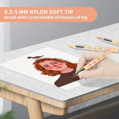 Skin Tones Art Markers,Soft Brush Tip Acrylic Paint Pens,Quick-Drying Waterproof for Sketching,Wood,Glass,Fabric,Rocks Painting    Home Decor Supply | Online Retail | ShoreShopper.com