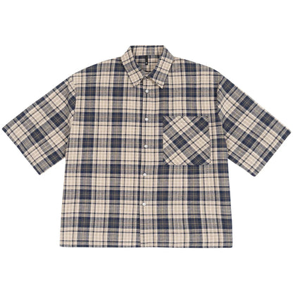 ‌Plaid Short Sleeve Shirt for Men‌ Casual Button Down,Lightweight Breathable Fabric,Trendy Streetwear,Summer Open Front Top    Home Decor Supply | Online Retail | ShoreShopper.com