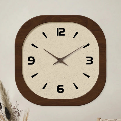 French-Style Retro Cream Crystal Porcelain Square-Shaped Simple Pattern Wooden Wall Clock for Living Room, Bedroom, Kitchen, Home Decoration, Silent Quartz Clock, Holiday Gift, 12 Inches, 14 Inches 16inch (Battery Not Include    Home Decor Supply | Online Retail | ShoreShopper.com