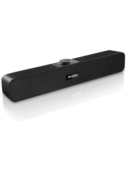 B Computer Speakers with 3.5 mm Aux, Small PC Speakers Powered by USB, USB Soundbar for Monitor，Wired USB Desktop Speaker,    Home Decor Supply | Online Retail | ShoreShopper.com
