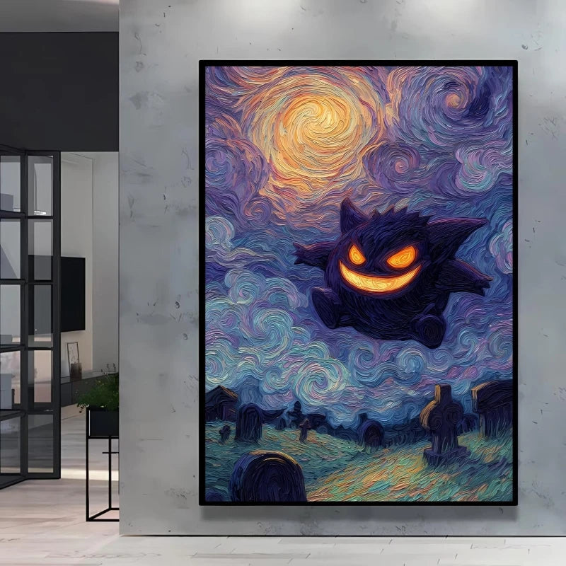 Van Gogh Style Pokemon Pikachu Wall Decoration Multiple Characters Are Available Creating A Unique Artistic Space for Your Home    Home Decor Supply | Online Retail | ShoreShopper.com