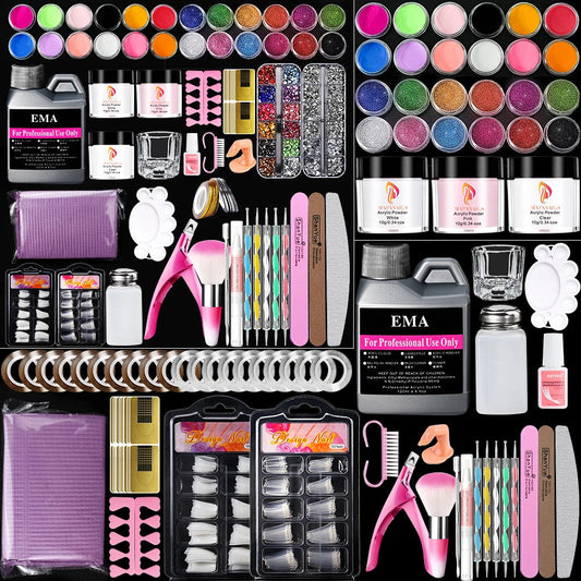 Nail Kit Set Acrylic Powder Monomer Acrylic Liquid For Nail Extension Professional Gel Manicure Set False Nails Art Tools Set *&    Home Decor Supply | Online Retail | ShoreShopper.com
