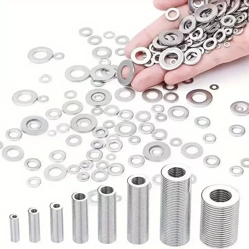 360/580pcs 304 Stainless Steel Flat Washers Set, Perfect For Home Decor, Factory Repair, Kitchens, Shops & More    Home Decor Supply | Online Retail | ShoreShopper.com