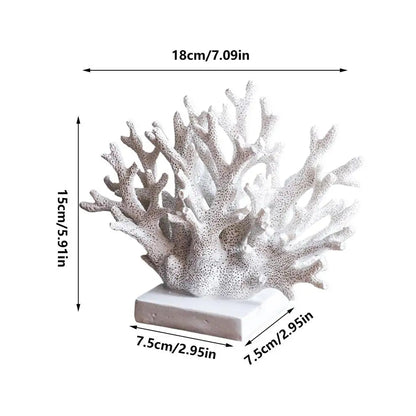 Realistic Coral Resin Statue Sea Themed Coastal Home Decor for Living Room Entrance, Nautical Wine Cabinet Courtyard Decor    Your Coastal Marketplace | Shoreshopper.com