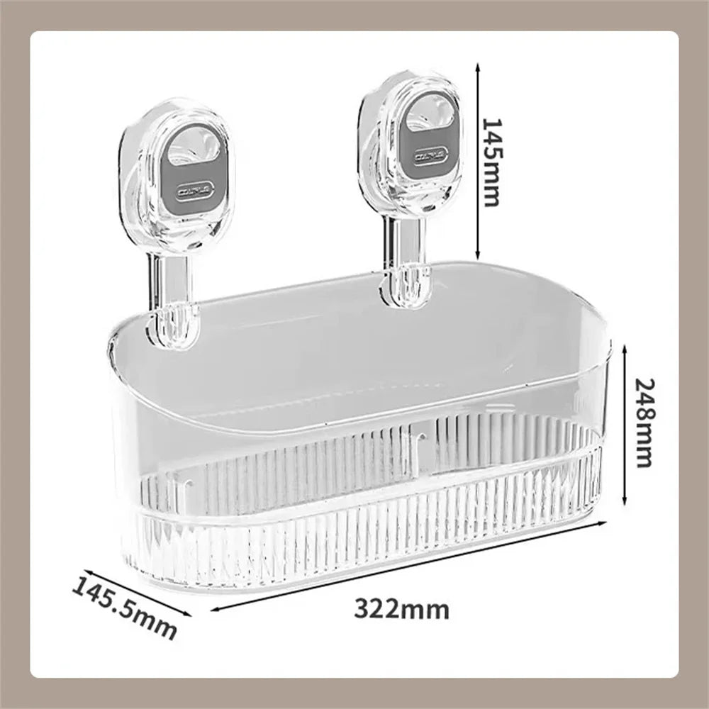 Multi-functional Bathroom Shelf with Suction Cup No Drilling Needed Shower Caddy for Shampoo Conditioner Soap Razors kitchen ﻿    Home Decor Supply | Online Retail | ShoreShopper.com