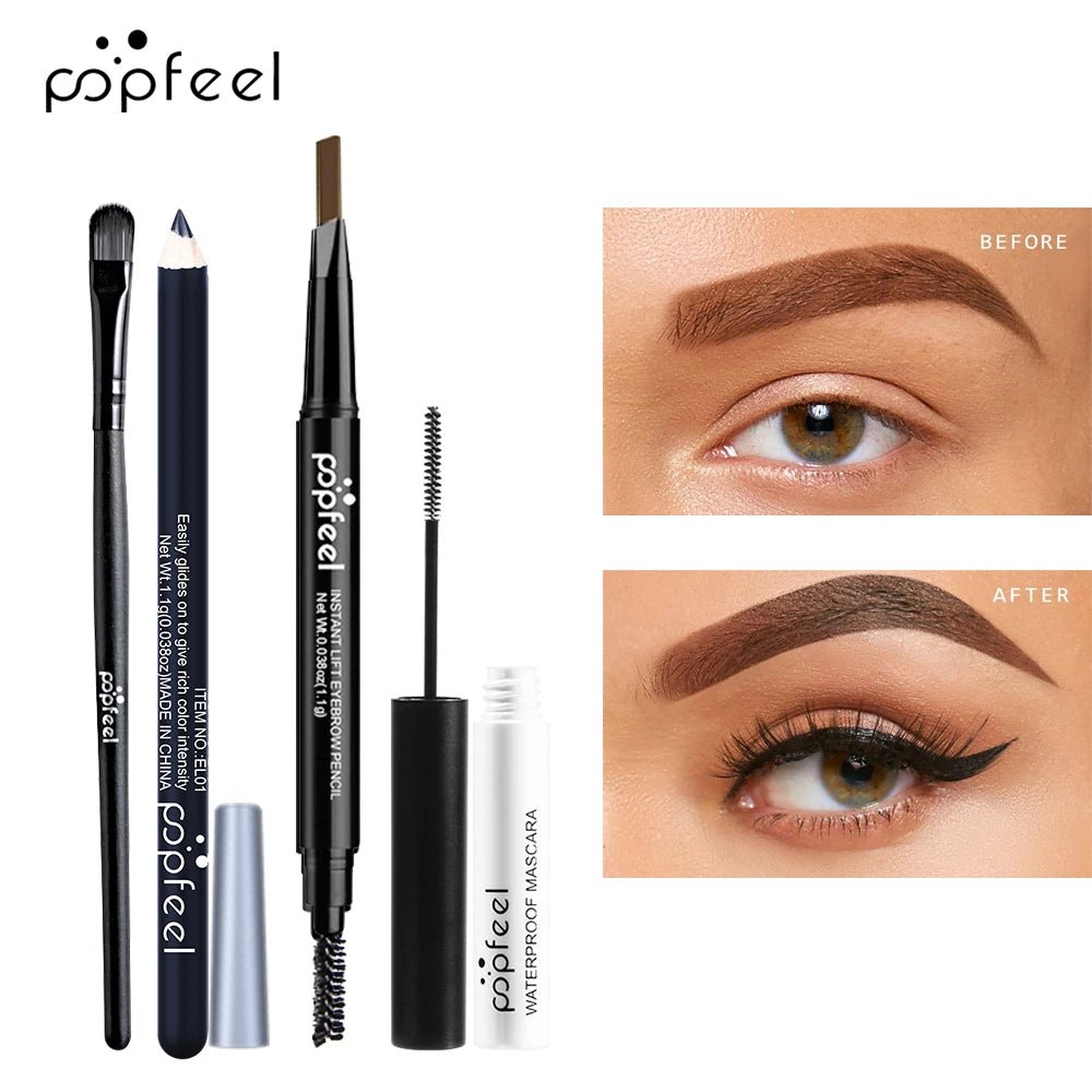 POPFEEL Eye Makeup Set, Eyeshadow Palette, Eyeliner, Mascara, Eyebrow Pencil, Makeup Tool Set Box, Gifts For Women - ShoreCo.Shop