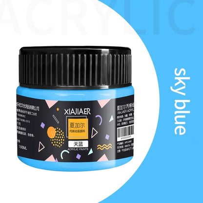 Acrylic paint 100ml hand-painted wall painting Graffiti Stone T-shirt tinned paint Studio multi-color acrylic paint    Home Decor Supply | Online Retail | ShoreShopper.com