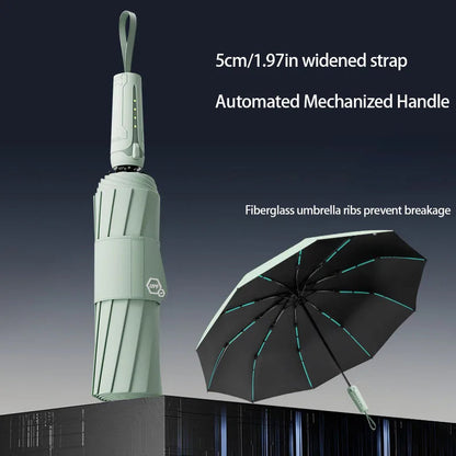 Mechanical handle umbrella, widened strap umbrella, automatic umbrella, large, sturdy, wind resistant, men's minimalist umbrella    Your Coastal Marketplace | Shoreshopper.com